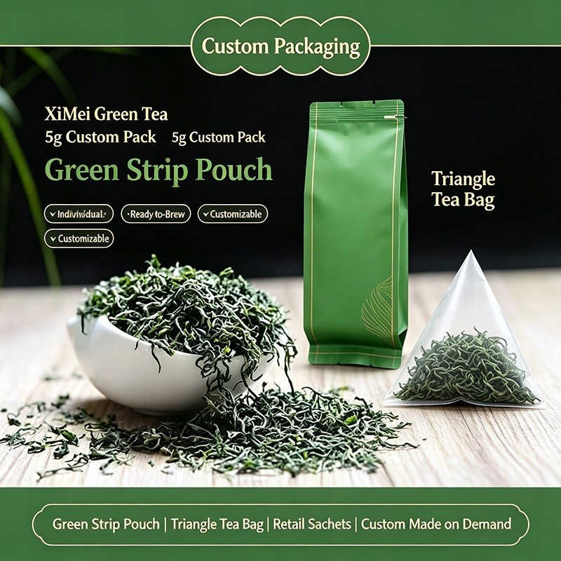 Fresh, tender, and even, with a fresh and sweet bean aroma. The tea soup is transparent, sweet, and smooth, with a refreshing and pleasant taste. It is suitable for quenching thirst and has extremely low bitterness, making it suitable for daily hot drinks. Support OEM/ODM of 5G strip bags and triangular tea bags, stable supply of high-altitude ecological raw materials